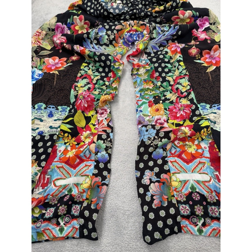 Johnny Was Dreamer Pants Womens Large Floral Boho Wrap Bohemian Ankle Relaxed - Picture 1 of 9